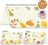 Koko Paper Co Thanksgiving Place Cards with Pumpkin and Autumn Foliage, Pack of 50 Tent Style Cards for Fall Events