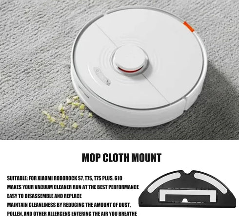 Vacuum Cleaner Mop Plate, Electrical Controlled Mop Mount Holder, for Xiaomi S7, T7S, T7S Plus, G10