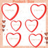 Heart Cookie Cutter Set of 6 Pieces for Valentine's Day, Wedding, Birthday Baking