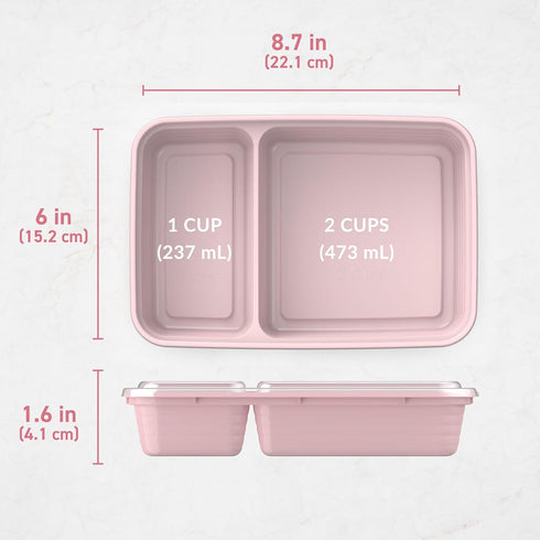 Bentgo 20-Piece Lightweight, Durable, Reusable BPA-Free 2-Compartment Containers - Microwave, Freezer, Dishwasher Safe
