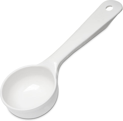 Carlisle FoodService Products Measure Miser Solid Measuring Spoon, 3 Ounces, White, 1 Count