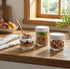 Povinmos 3Pack Lids,10oz Overnight Oats Containers with Glass Jar with Scew Lid,Salad Dressing Fruit Veggies Sauce