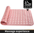 Yimobra Non Slip Bathtub Mat with Super Strong Suction Cups, 27.5"x15.5", Long Shower Mat with Drain Holes, Machine