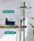 Kitchen Dish Soap Dispenser Set, 3-in-1 Countertop Sponge Dual Soap Pump Dispenser with Holder for Kitchen Sink - Black