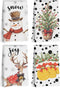Hanamiya Na 4 Pcs Christmas Kitchen Towels, Merry Christmas Tree Reindeer Tea Hand Towel,