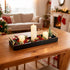 Hanobe Rectangle Long Narrow Tray: Decorative Trays Rectangular Candle Holder Trays for Home Decor White Centerpiece