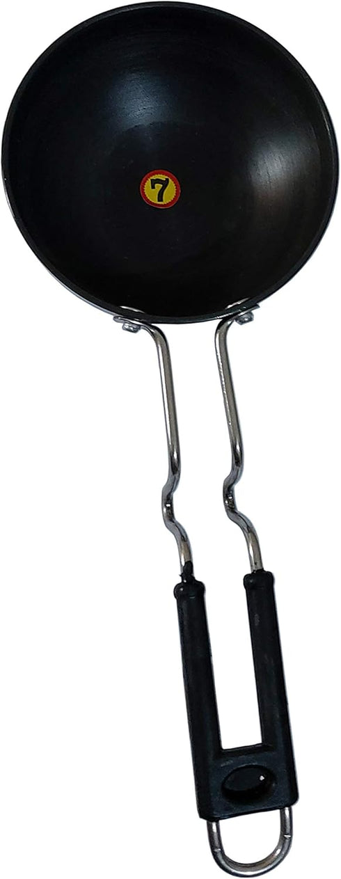Sahishnu Online & Marketing Non Stick Hard Anodized Tadka Pan, Large Pan for Saag, Dal, Kadhi, Dhokla