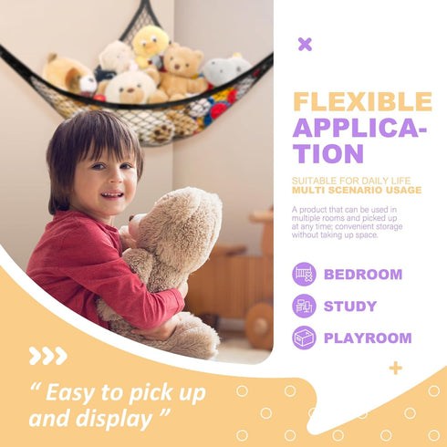 Hammock Hammock 1 Pack, Lazebox Stuffed Animal Net for Plushie Toys, Stuffed Animal Corner for Kids' Room Decor, Ideas