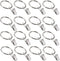16 Pack Curtain Rings with Clips, Window Clip Rings, Hangers for Drapery, Mini 1 Inch Diameter, Fits up to 5/8" Rod,