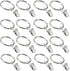16 Pack Curtain Rings with Clips, Window Clip Rings, Hangers for Drapery, Mini 1 Inch Diameter, Fits up to 5/8" Rod,
