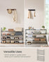 4-Tier 25-30 11.8 46.1 28.4 Inches, ULSA034B01 SONGMICS Shoe Rack, Shoe Organizer, Metal Storage Shelf, Upright