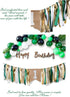 1st Field Green Style Highchair Banner Baby Girls Boys Birthday Party High Chair Bunting Garland Decoration (Grassland