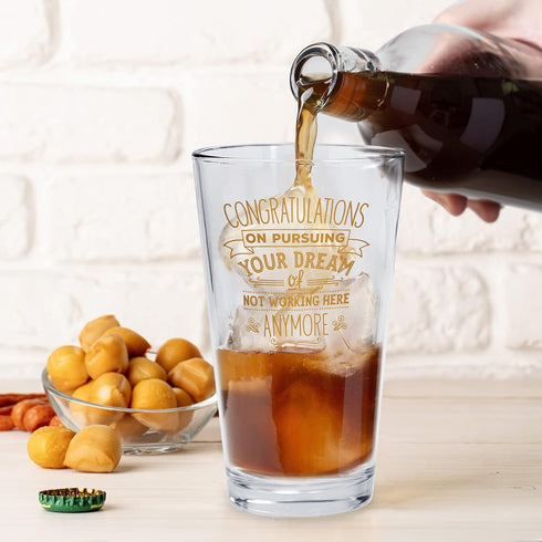 Bad Bananas Farewell Gifts for Coworkers - 16 oz Beer Pint Glass, Going Away Gifts for Friends