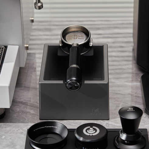 Espresso Knock Box, Coffee Ground Knock Box, Distribute and Tamp Espresso Tool, Non-slip Base for Barista
