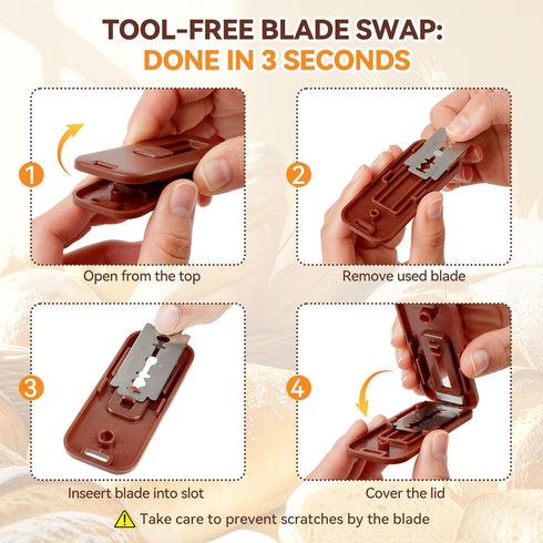wwhako 5 Bread Lame - Professional Sourdough Scoring Tool, Upgraded Extractable & Magnetic Lame Bread Tool with Sharp