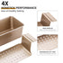 HONGBAKE Meatloaf Pan with Drain Tray, 9 x 5 Loaf Pans with Insert, Nonstick for Baking, Champagne Gold