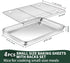 Baking Sheet with Cooling Rack Set(2 Baking Pans+2 Baking Racks), CEKEE Stainless Steel Non Stick Small Cookie Sheet Set, Size 10.39 x 8.07 x 1 Inch, Easy to Clean Small Baking Sheet with Rack Set by CEKEE