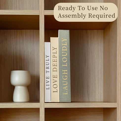 Set 3 Aesthetic Decorative Books, of Linen Fake Book Boxes, Faux Book Decor for Coffee Table, Bookshelf, Entryway