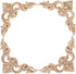 MUXSAM 4Pcs Unpainted Wood Carved Appliques Onlays - Little Wooden Corners Flower Carvings for Mirrors, Cabinets,