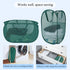 Collapsible Laundry Basket 2 Pack, Green Mesh Pop Up Hampers with Handles, Large Portable Travel Laundry Bag