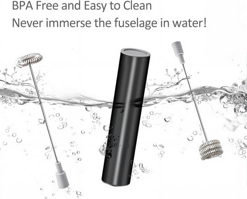 VOMELON 2 Milk Frother Handheld, Battery Operated Coffee Foamer Drink Mixer with Stainless Steel Electric Whisks