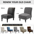 TOPYUMH Armless Velvet Accent Chair Covers Luxury High Stretch Chair Slipcovers for Large Chairs, Removable Furniture