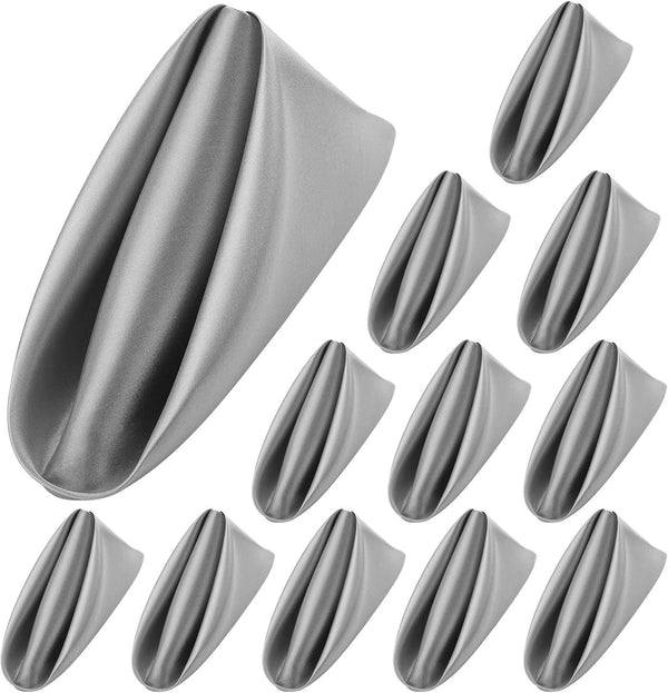 ANECO 12 Pieces Satin Napkins, Soft Dinner Napkins 17 x 17 Inches for Restaurant, Weddings, Party