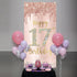 Happy 17th Birthday Door Banner Decorations - Pink Rose Gold 17 Birthday Cover Backdrop Party Supplies