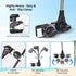 45in 50+ Beach Chair Umbrella with Adjustable Clamp, UPF Portable Folding Sun Shade for Outdoor Camping