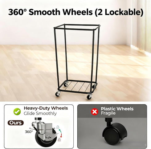 160L GRANNY SAYS Rolling Laundry Basket, Laundry Hamper with Wheels, Large Laundry Cart with Removable Bag, Clothes