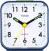 Small Battery Operated Analog Alarm Clock, Silent Non Ticking, Ascending Beep Sounds, Snooze, Light Functions (Blue)