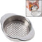 Stainless Steel Food Strainer Sieve Tuna Press Lid Oil Drainer Remover, Unique No-Mess Design