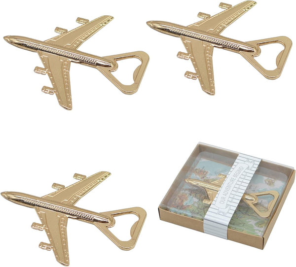 12 Pcs Airplane Bottle Opener with Gift Box for Baby Shower Return Gifts and Party Favor Decorations