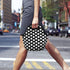 BUILT Gourmet Getaway Soft Neoprene Lunch Tote Bag, Lightweight, Insulated, One Size, Big Dot Black & White