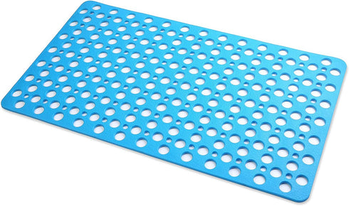 Nonslip Bathtub Mat - Extra Soft TPE Bath Mat for Kids, 30L x 17W Inch (Lake Blue)