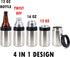 4-in-1 Stainless Steel 12 oz Double Wall Vacuum Insulated Can or Bottle Cooler, Fits 16 oz Cans, Clear Water Home Goods