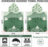 Cute Cartoon Hippo Print Kids Beach Towel Poncho - Soft, Absorbent & Stylish for Toddlers