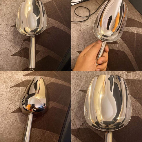 JBscoop 9.6 Inch Stainless Steel Heavy Duty Food Scoop, 8 Oz, Dishwasher Safe for Kitchen Bar Party Wedding