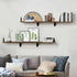 Set 3, 17 Inch Forbena Rustic Floating Book Shelves for Wall of Wood Wall Bookshelf for Bedroom, Wooden Wall Mounted