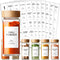 Kuocodall 201 Spice Jar Labels - Preprinted Minimalist Waterproof Stickers for Kitchen Jars,
