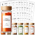 Kuocodall 201 Spice Jar Labels - Preprinted Minimalist Waterproof Stickers for Kitchen Jars,