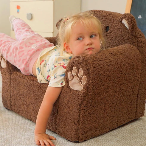 1-6, ALIMORDEN Animal Kids Chair,Sherpa Soft Kids Chair with Washable Cover, Comfy Kids Armchair for Toddlers Ages