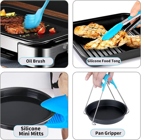 Air Fryer Accessories for COSORI Ninja Gourmia: 12 PCS Set with Oven Cake Pan, Pizza Pan