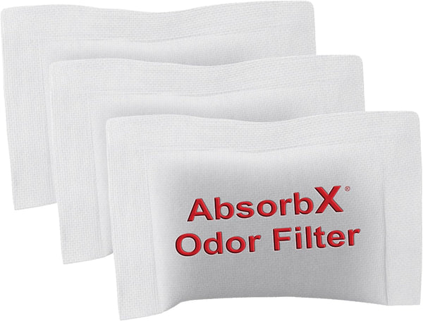 iTouchless 3-Pack AbsorbX Filter Deodorizers, Natural Activated Carbon for 13 Gallon Trash Cans