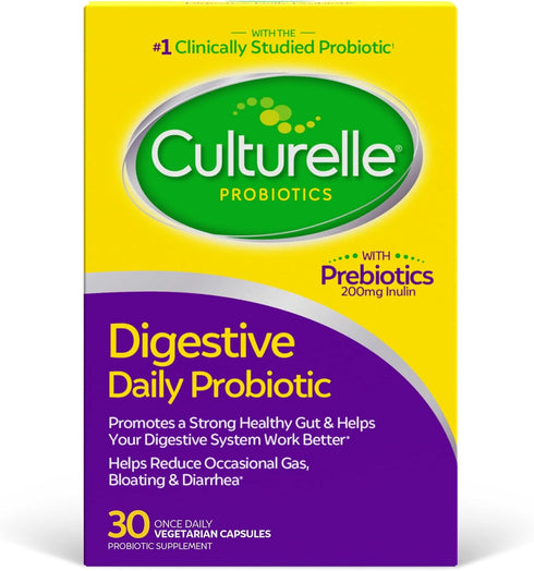 Culturelle Daily Probiotic Capsules | 30 CT | 1 Month Supply | Most Clinically Studied Probiotic Strain for Men & Women