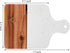 Coloch Marble and Acacia Wood Cutting Board, White Cheese Board Charcuterie Chopping Board with Handle, Solid Serving Board Tray for Cheese, Meat, Steak, Fruit, Bread, 13 x 8.5 Inch by Coloch