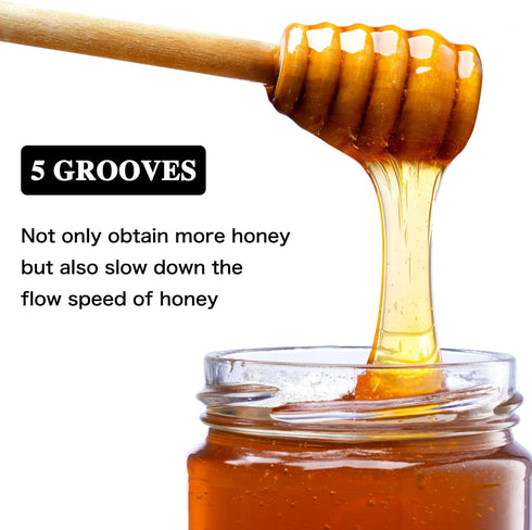 8 6 Inch BLUE TOP PCS Honey Dipper Sticks Honey Spoon Individually Wrapped Honey Stirrer Stick Mixing Spoon for Honey