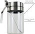 Glass Condiment Jars for Serving & Storing Sugar, Spice, Salt, Seasoning in Home Kitchen, 450ml/14.5oz, Stainless Steel