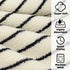 4 Pack, 13 13 Jacquotha Striped Cotton Washcloths x - Soft Wash Cloths for Bathroom, Kitchen, Gym, Face, Black