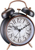 Loud Alarm for Deep Sleepers, 4'' Retro Twin Bell Alarm Clock with Backlight for Bedroom and Home Decoration (Retro